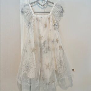 dave & bella white tulle dress